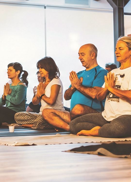 Guido in meditazione durante una classe