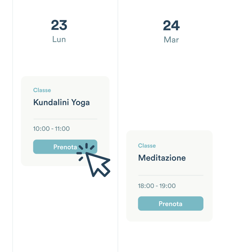 Scegli una classe dal calendario